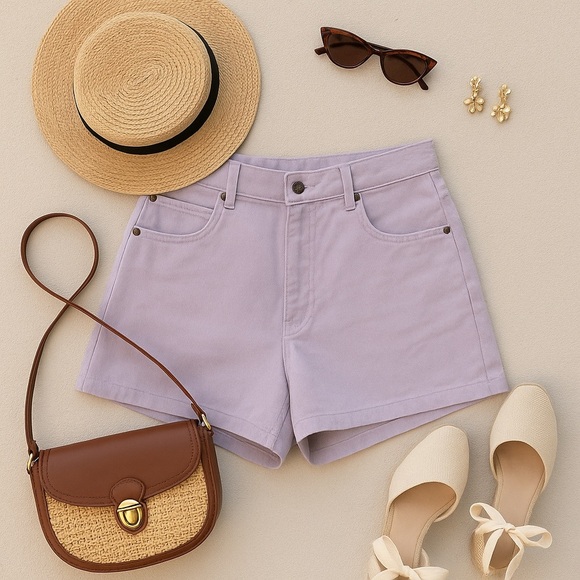 Vintage Deadstock 90s Dixie Blues Lavender Denim Shorts – NWT - Picture 2 of 15